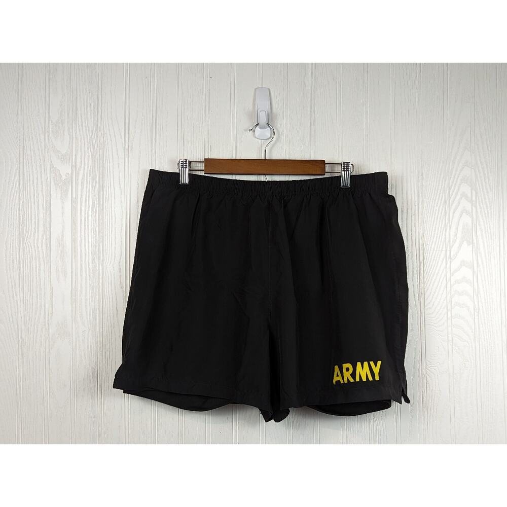 US Army Mens Shorts Black XLarge Physical Fitness Uniform Trunks Built in Boxers